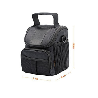 FOSOTO Waterproof (with Rain Cover) Black Camera Case Bag Compatible for Canon EOS M10 M6 M2 Mrak II M50 M100 Rebel T3i T4i T5 SL1, Nikon P600 D3300 D3400 D5100 D5300 D7200,Sony RX10M3,Olympus EM10 - FOSOTOFOSOTO Waterproof (with Rain Cover) Black Camera Case Bag Compatible for Canon EOS M10 M6 M2 Mrak II M50 M100 Rebel T3i T4i T5 SL1, Nikon P600 D3300 D3400 D5100 D5300 D7200,Sony RX10M3,Olympus EM10