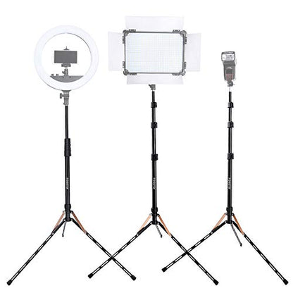 FOSOTO 75in Fold Video Tripod Light Stand Super Lightweight Compact for Ring Light, Speedlight, Flash, Umbrella, Softbox, Filming Product Portrait Shooting Lighting Stand - FOSOTOFOSOTO 75in Fold Video Tripod Light Stand Super Lightweight Compact for Ring Light, Speedlight, Flash, Umbrella, Softbox, Filming Product Portrait Shooting Lighting Stand