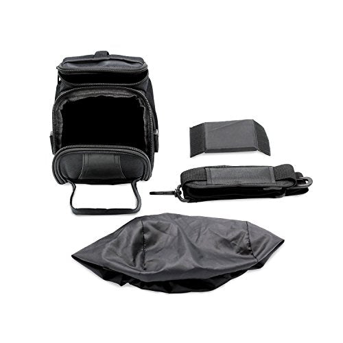 FOSOTO Waterproof (with Rain Cover) Black Camera Case Bag Compatible for Canon EOS M10 M6 M2 Mrak II M50 M100 Rebel T3i T4i T5 SL1, Nikon P600 D3300 D3400 D5100 D5300 D7200,Sony RX10M3,Olympus EM10