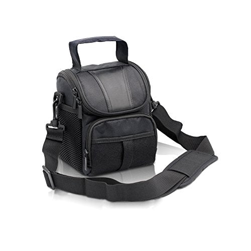 FOSOTO Waterproof (with Rain Cover) Black Camera Case Bag Compatible for Canon EOS M10 M6 M2 Mrak II M50 M100 Rebel T3i T4i T5 SL1, Nikon P600 D3300 D3400 D5100 D5300 D7200,Sony RX10M3,Olympus EM10