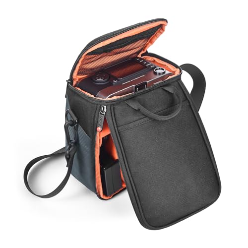 FOSOTO Camera Insert Bag Compact Shoulder Crossbody Case Compatible for Fujifilm X-T30 X-T20 XF10 Canon EOS M100 M50 M6 Sony a6000 Mirrorless Camera