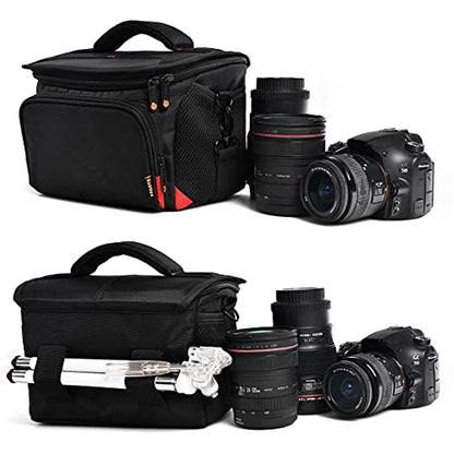 FOSOTO Shockproof DSLR Camera Shoulder Bag Case Compatible for Canon EOS T5i T6 T7i 5D 6D, Nikon D3400 D5600 D7200 D750 D610, Sony A99 Olympus Fujifilm Pentax - FOSOTOFOSOTO Shockproof DSLR Camera Shoulder Bag Case Compatible for Canon EOS T5i T6 T7i 5D 6D, Nikon D3400 D5600 D7200 D750 D610, Sony A99 Olympus Fujifilm Pentax