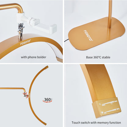 FOSOTO FT-Y16 Multifunctional Beauty Fill Light with remote | Ideal for Makeup, Live Streaming & Photography