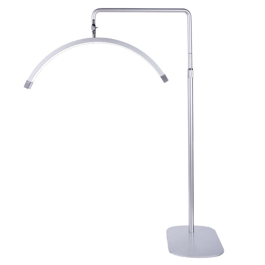 Fosoto 28inch 45W New Multi-angle Rotation half -Moon Light LED Floor Lash Lamp with Phone Clip for Eyelash Tattoo beauty Salon