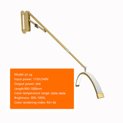 FOSOTO 24-Inch Wall-Mounted U-Shaped Half-Moon LED Fill Light with Diamond Design – Adjustable Beauty Light for Lash Extensions, Nail Techs, Barbershops & Salons