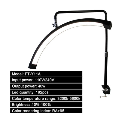 FOSOTO FT-Y11A 40W Multi-directional Led Nail Lamp Desktop Arch Ring Led Lights Manicure Lamp Nail Art Light for Tattoo Beauty Salon