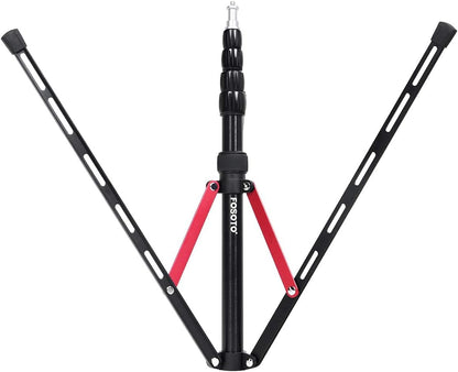 FOSOTO Photography Tripod Stand 6.3 Feet Aluminum Alloy Light Stand Compatible for Digital Cameras Photo Studio Speedlight Ring Light Reflector Samll Softbox Flash Umbrella Lightstand with 1/4 Screw