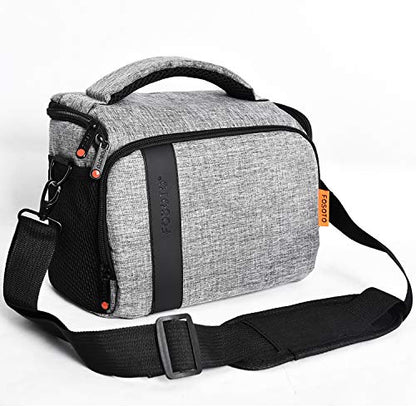 FOSOTO Waterproof (with Rain Cover) Shoulder Camera Case Bag Compatible for Nikon D5600 D750 D3300 Canon Rebel SL2 T7i EOS 80D 60D Sony A77II a68 a99II Travel DLSR SLR Camera Bags - FOSOTOFOSOTO Waterproof (with Rain Cover) Shoulder Camera Case Bag Compatible for Nikon D5600 D750 D3300 Canon Rebel SL2 T7i EOS 80D 60D Sony A77II a68 a99II Travel DLSR SLR Camera Bags
