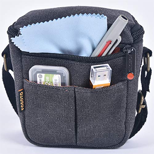 FOSOTO Camera Case Bag for Canon PowerShot SX740 SX540 G7X G9X Mark II Sony a6000 a6100 a6400 A6500 RX100 DSC-W830 W800 Panasonic Lumix GX85 Fujifilm XE3 Nikon L340 L31 J5 Mirrorless Cameras