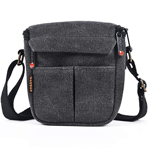 FOSOTO Camera Case Bag for Canon PowerShot SX740 SX540 G7X G9X Mark II Sony a6000 a6100 a6400 A6500 RX100 DSC-W830 W800 Panasonic Lumix GX85 Fujifilm XE3 Nikon L340 L31 J5 Mirrorless Cameras