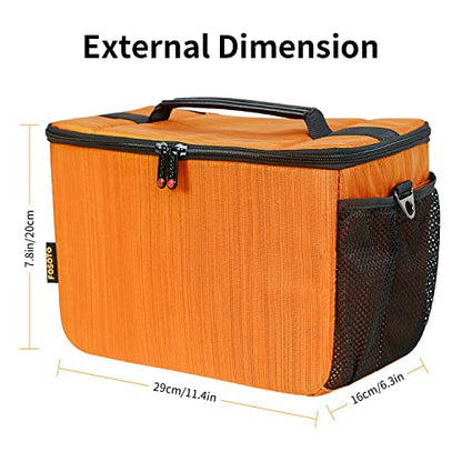 FOSOTO Camera Shoulder Crossbody Bag Compatible for Canon Canon EOS Rebel T7 T8i T5i SL3 2000D 4000D 90D M50 Mark II Nikon D3500 D7500 D5500 D40 DSLR/SLR - FOSOTOFOSOTO Camera Shoulder Crossbody Bag Compatible for Canon Canon EOS Rebel T7 T8i T5i SL3 2000D 4000D 90D M50 Mark II Nikon D3500 D7500 D5500 D40 DSLR/SLR