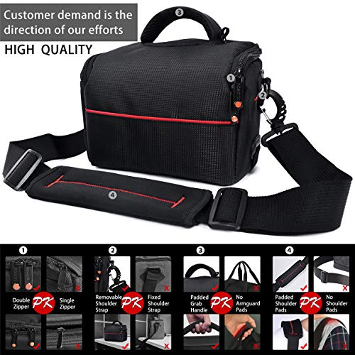 FOSOTO Compact Camera Shoulder Bag Case with Waterproof Rain Cover Compatible - FOSOTOFOSOTO Compact Camera Shoulder Bag Case with Waterproof Rain Cover Compatible