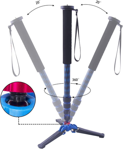 FOSOTO 65 inches Portable Carbon Fiber Monopod