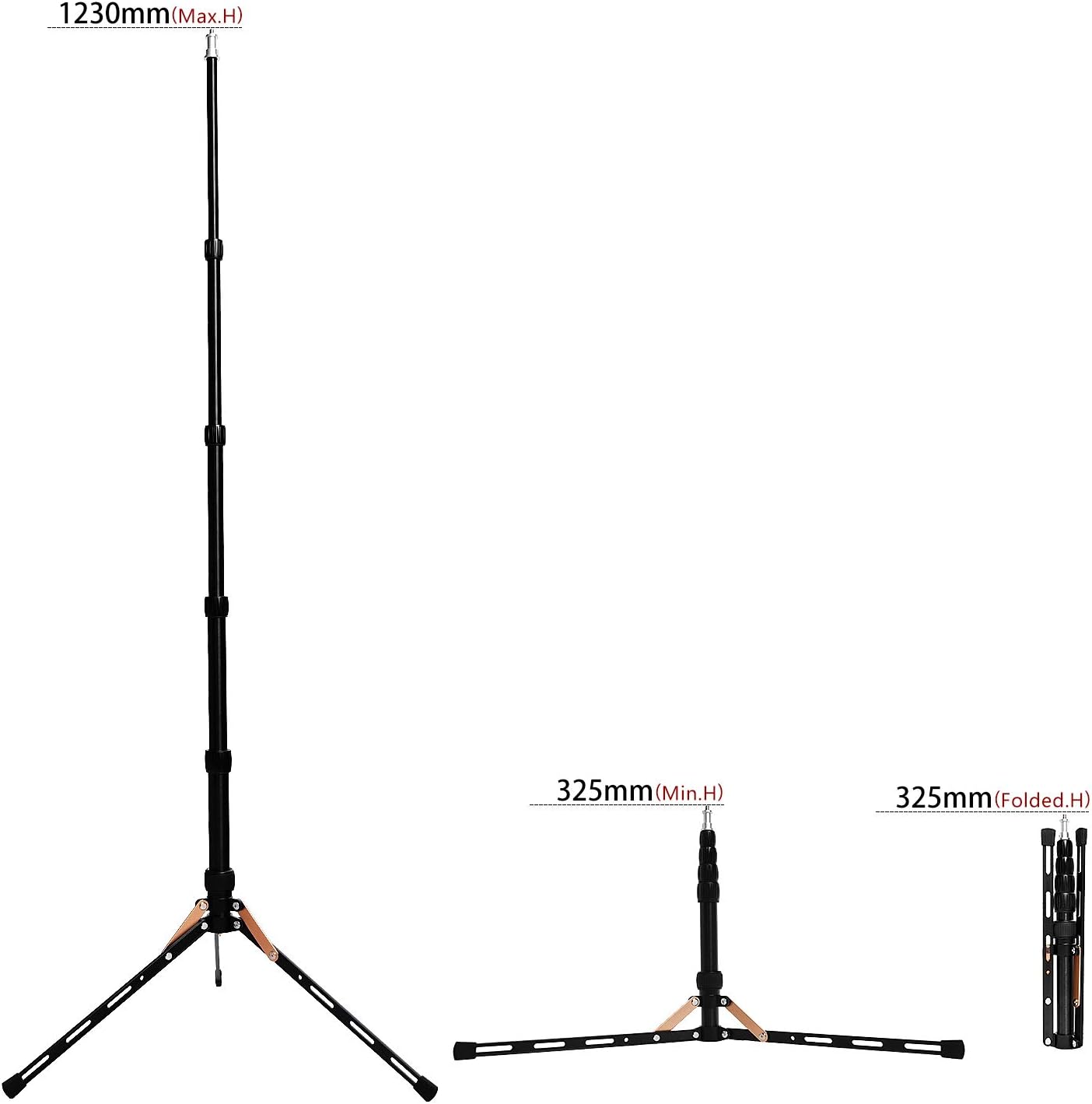 FOSOTO 48in/123cm Mini Portable Light Tripod