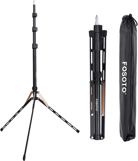 FOSOTO 75in gold Fold Tripod Light Stand