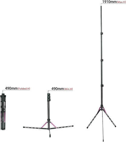 Trípode de fotografía FOSOTO para viajes, ligero, portátil, de aluminio, resistente, para viajes, con estuche de transporte, apto para cámara, anillo de luz, flash, softbox 