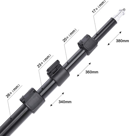 FOSOTO 75in gold Fold Tripod Light Stand