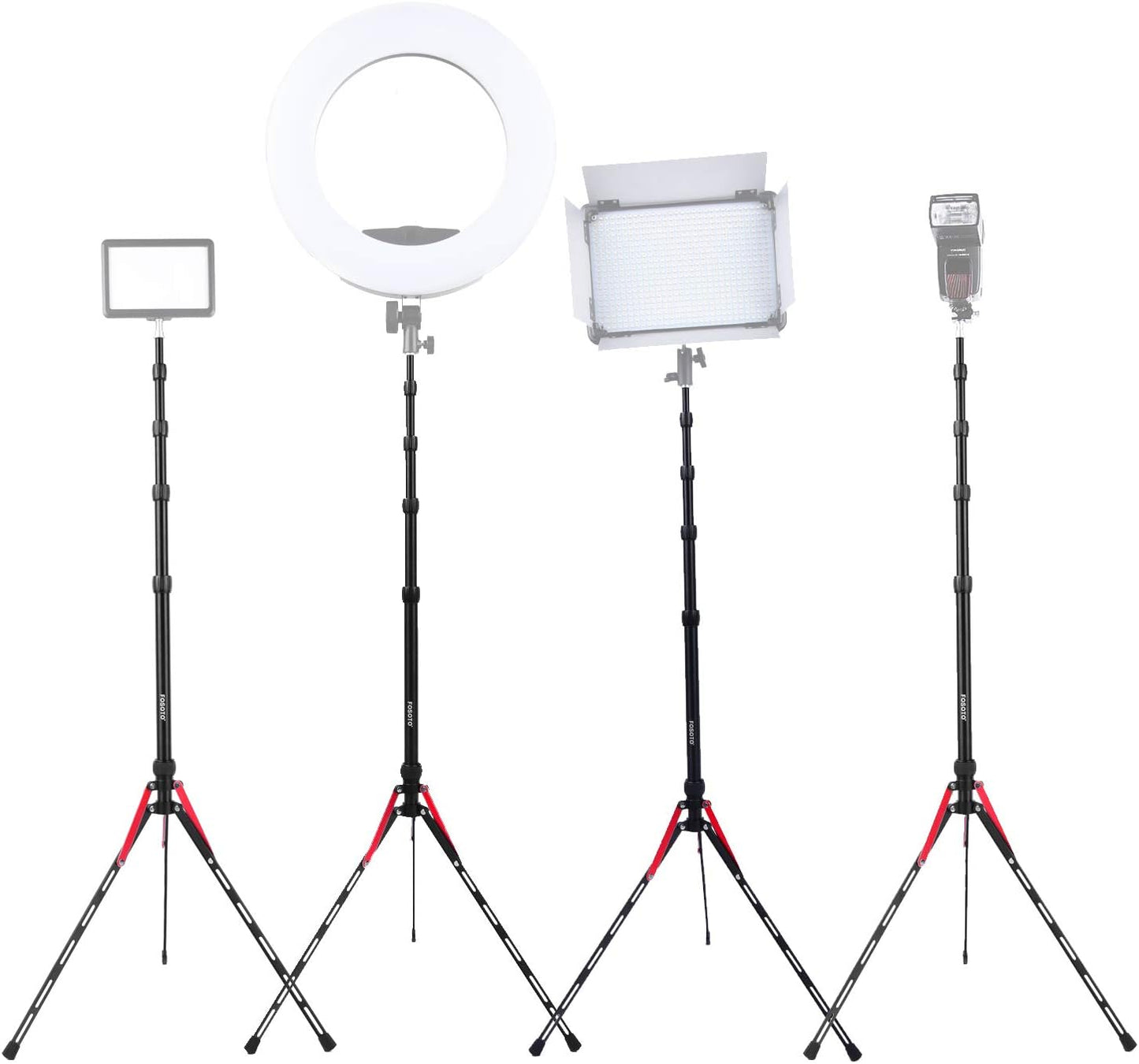 FOSOTO 7.2ft Aluminum Alloy Light Stand with Carry Bag