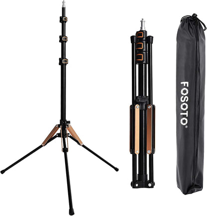 Support d'éclairage de photographie portable et léger en alliage d'aluminium de 75 pouces / 6,3 pieds pour studio photo, éclairage photographique, boîte à lumière, flash vidéo, parapluies YouTube avec sac de transport 