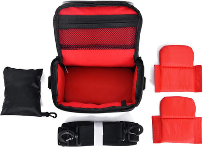 FOSOTO Compact Camera Shoulder Bag Case with Waterproof Rain Cover Compatible for Canon EOS M50 PowerShot SX420 SX430 SX70 SX50 SX30IS Sony a6400 RX10 DSC-H300 Nikon Coolpix P900