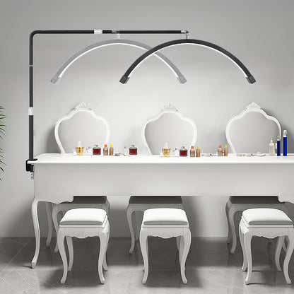 Fosoto 25inch LED Nail light Desk Lamp with Fixing clip, 3 Color Stepless Dimming Eye Protection Flexible Rotating Lamp Head for Beauty Manicure Shop