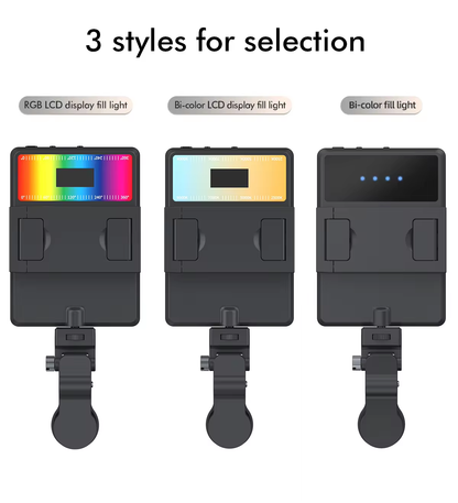 Fosoto Portable LED Panel Full Color Video Light Functional Pocket Light LED Phone light for photography