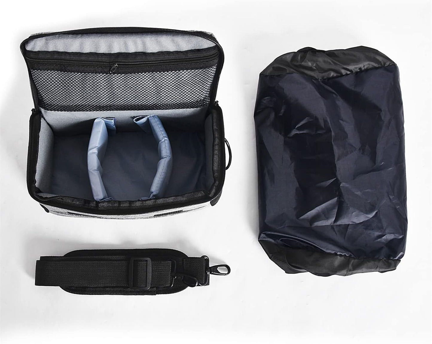FOSOTO Waterproof DSLR Camera Bag Case,Shockproof Large Camera Lenses bags Compatible for Canon Rebel T7 2000D 4000D 700D 850D,Nikon D3500 D5600 D7500,Sony Photography Cases with Insert and Rain Cover
