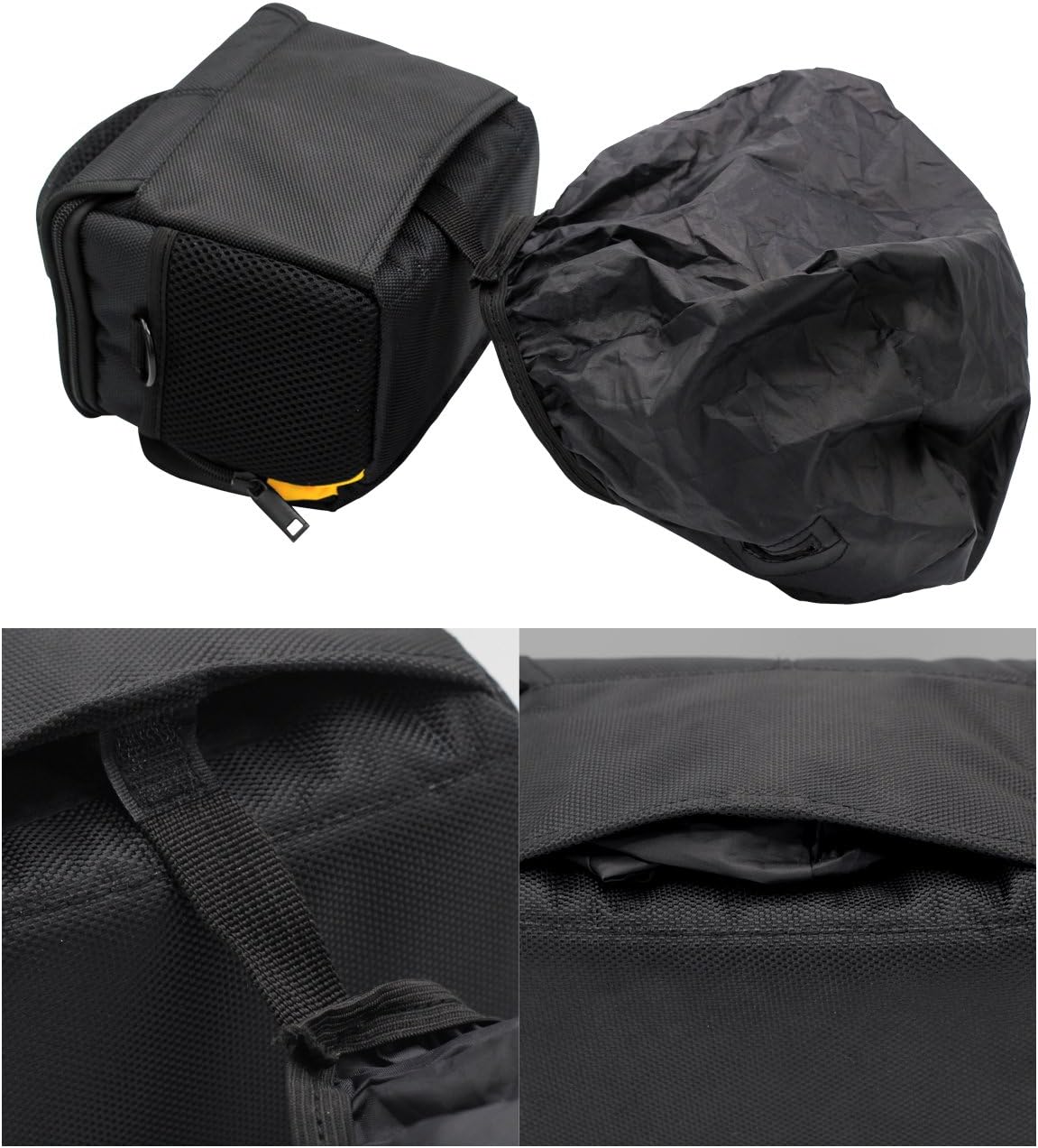 FOSOTO Waterproof (with Rain Cover) Camera Case Bag Compatible for Nikon Coolpix L340 B500 L330 L840 L830 L820 L620, Canon PowerShot SX410 SX420 SX530 M5 M100,Fujifilm XT20,Sony Alpha a6000 A6300 Nex7
