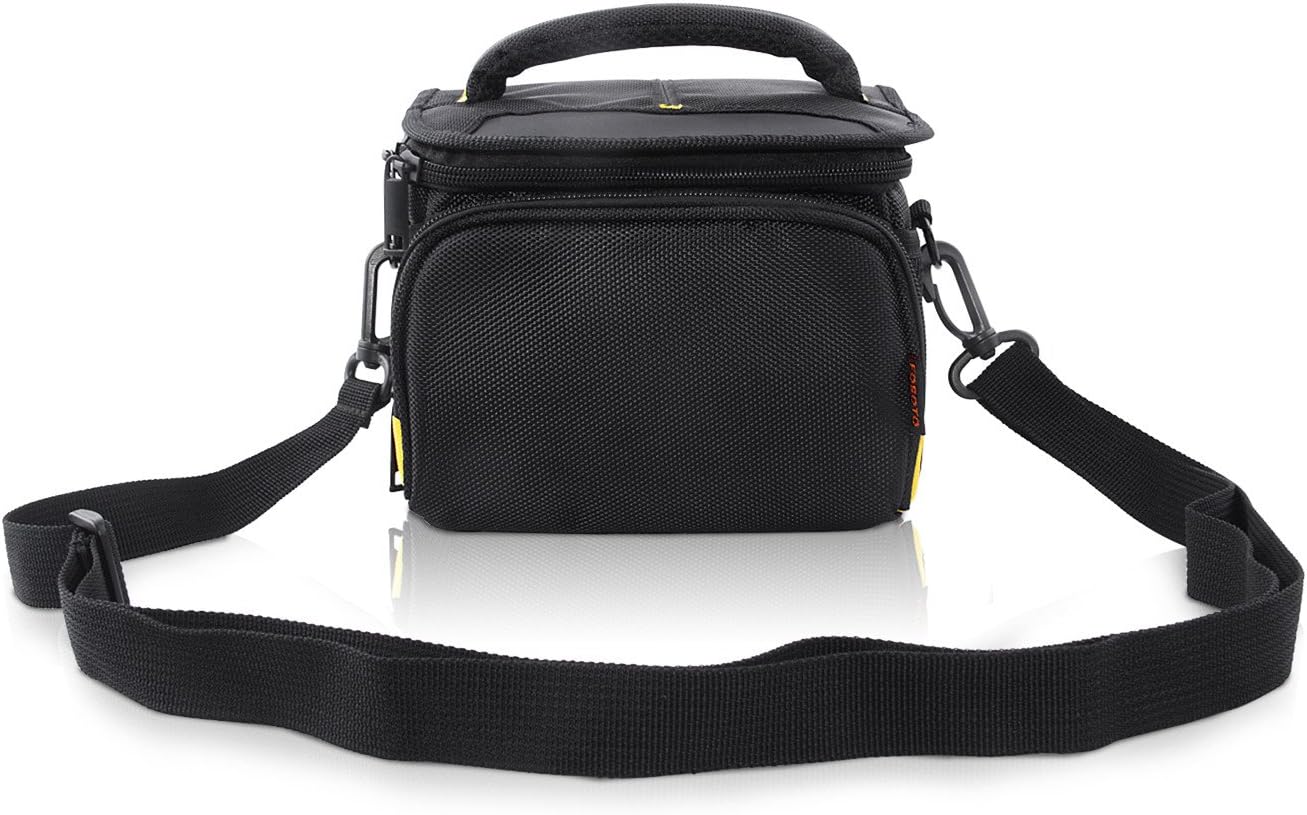 FOSOTO Waterproof (with Rain Cover) Camera Case Bag Compatible for Nikon Coolpix L340 B500 L330 L840 L830 L820 L620, Canon PowerShot SX410 SX420 SX530 M5 M100,Fujifilm XT20,Sony Alpha a6000 A6300 Nex7