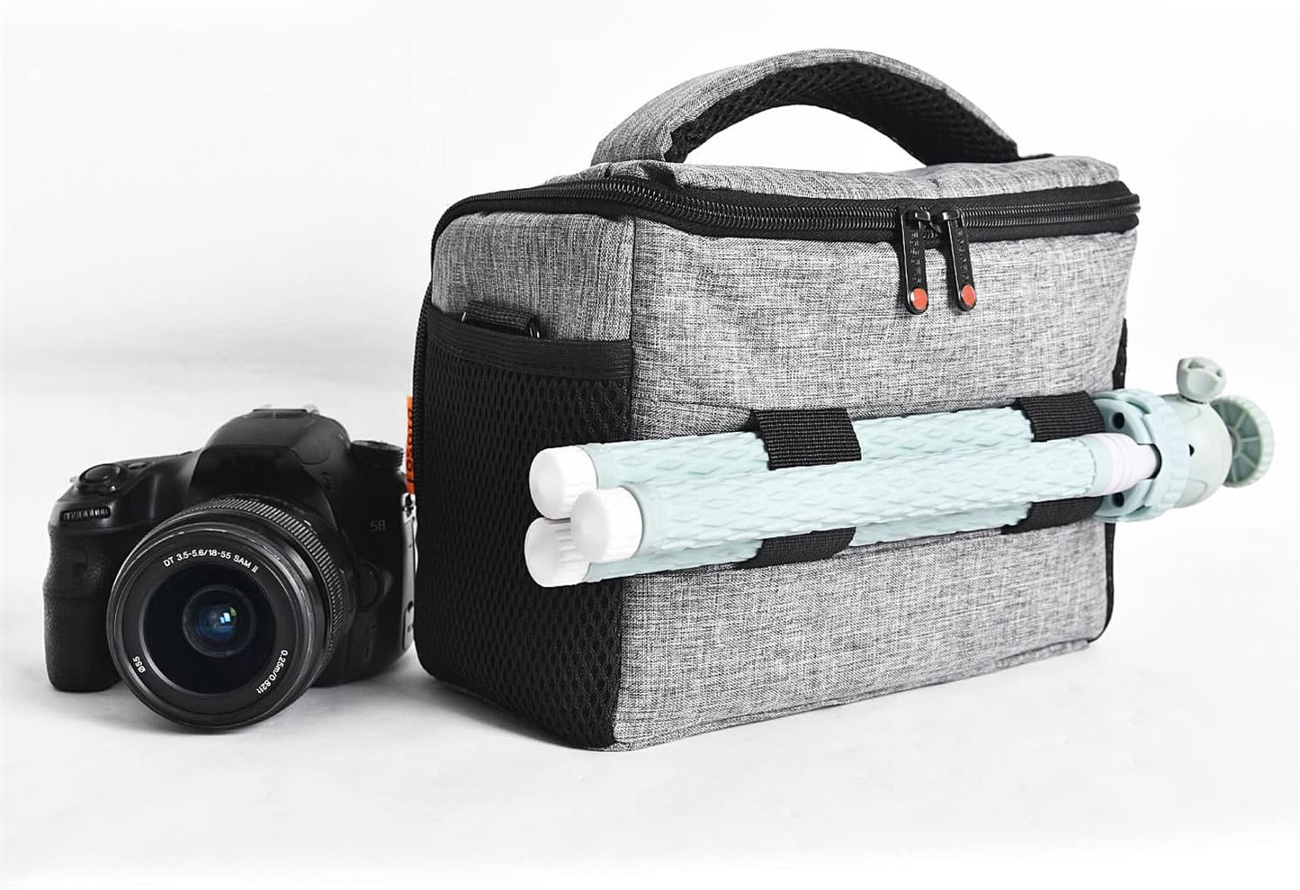 FOSOTO Waterproof DSLR Camera Bag Case,Shockproof Large Camera Lenses bags Compatible for Canon Rebel T7 2000D 4000D 700D 850D,Nikon D3500 D5600 D7500,Sony Photography Cases with Insert and Rain Cover