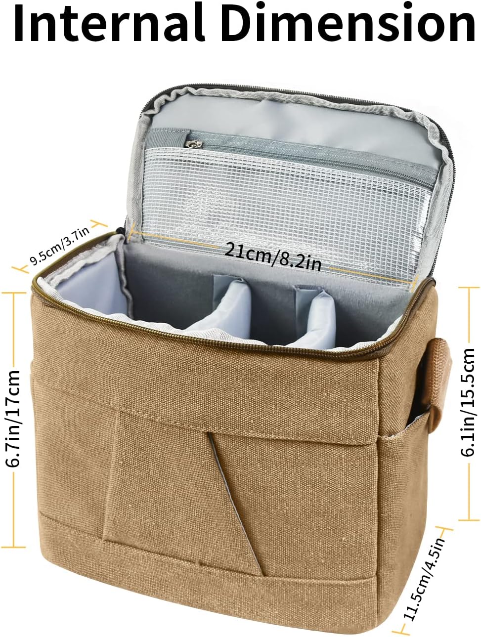 FOSOTO Anti-shock Shoulder Crossbody Camera Case Bag Compatible for Canon EOS EOS Rebel T5 T6 T7 T8i T100 SL3 XTi Panasonic G85 G95 GH5 G7KS Olympus OM-D E-M1 DSLR SLR Camera