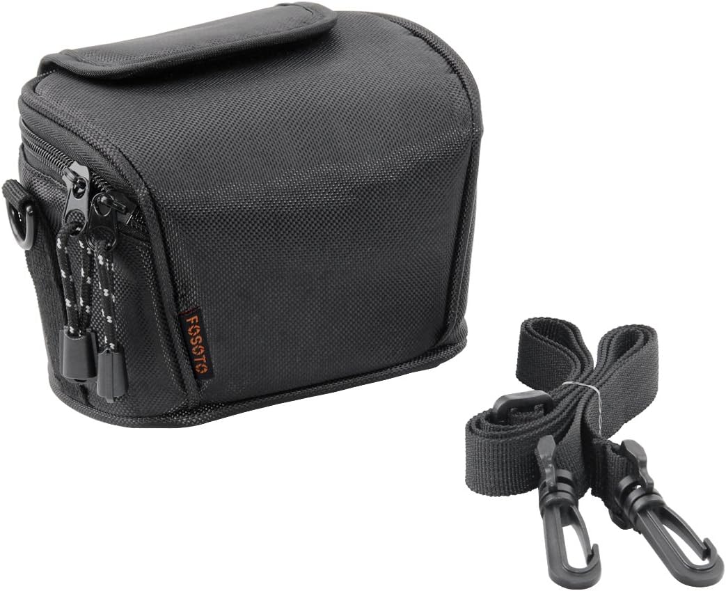 FOSOTO Camera Case Bag Compatible for Nikon Coolpix L330 L340 L320 L310 L820 L810 L620,Canon Powershot SX420 SX510 HS G1, Nikon J5 J3 S1 V2 V3,Panasonic Lumix LZ20 LZ30,Sony Video Camera - (Black)