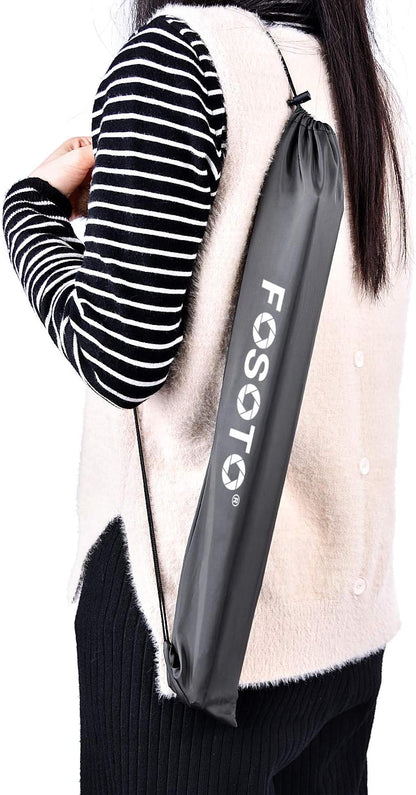 FOSOTO FT-190B 87in Aluminum Alloy Photography LED Light Tripod Stand for Photo Studio Ring Photographic Light, DSLR Cameras, Softbox, Umbrella, Flash, Portrait Shooting Lighting Stand