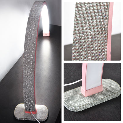 Fosoto FT-Y10II 20W Led Nail Table Lamp Manicure Fill Light Half Moon Desk Light With Phone Holder For Lashes Nail