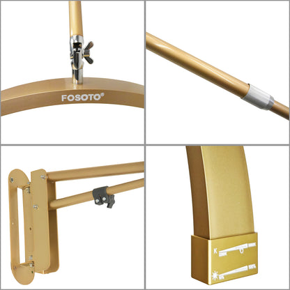 Fosoto Dimmable LED Video Light wall mount half moon light 3200K-5600K Fill light for Beauty Salon Makeup Nail Barbershop