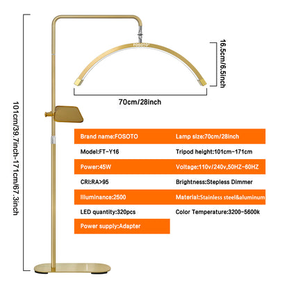FOSOTO FT-Y16 Multifunctional Beauty Fill Light with remote | Ideal for Makeup, Live Streaming & Photography