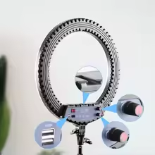 FOSOTO FT-18N Dimmable LED Ring Light 55W Photography Lighting Kit with Tripod Stand for Phone & Live Streaming