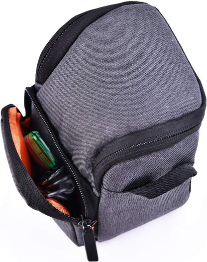 FOSOTO Camera Bag Shoulder Bags Case with Strap Compatible for Canon EOS G7X VIXIA HF R700 R800 Camcorder,Panasonic Lumix DMC-TZ90 TZ80 TZ70 LX100 ZS100 GX7,Sony Nex-7 A6300,Nikon L340 L31 J5,Fujifil