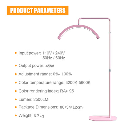 Fosoto FT - Y9 Photography Lamp LED Half - Moon Shaped Light Led Video Lash Light With Rhinestones For Beauty Eyelash Tattoo Makeup - FOSOTOFosoto FT - Y9 Photography Lamp LED Half - Moon Shaped Light Led Video Lash Light With Rhinestones For Beauty Eyelash Tattoo Makeup