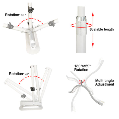FOSOTO FT - 19 Wall Mount Half Moon Lamp Photograph Fill Light LED Ceiling Light for Barbershop Eyelashes Nail Tattoo Beauty Salon - FOSOTOFOSOTO FT - 19 Wall Mount Half Moon Lamp Photograph Fill Light LED Ceiling Light for Barbershop Eyelashes Nail Tattoo Beauty Salon