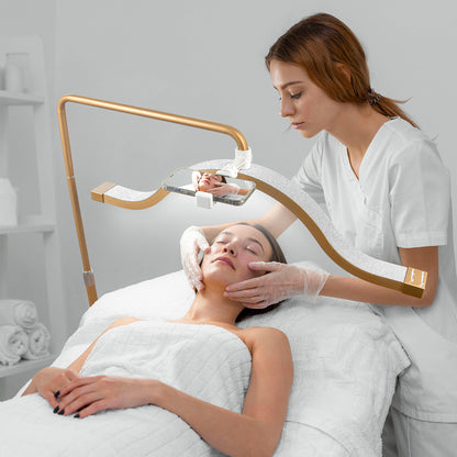 FOSOTO 45W Beauty Fill Light – LED Half-Moon Cloud Lamp for Makeup, Lash, Tattoo & Streaming
