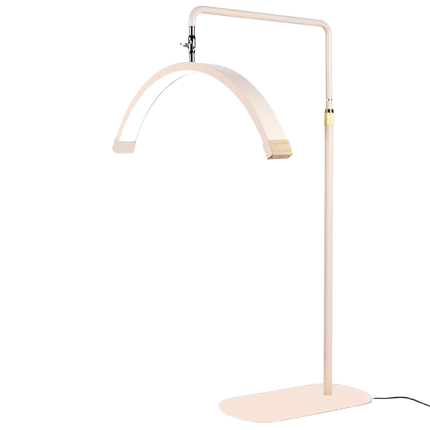 Fosoto 28inch 45W New Multi-angle Rotation half -Moon Light LED Floor Lash Lamp with Phone Clip for Eyelash Tattoo beauty Salon