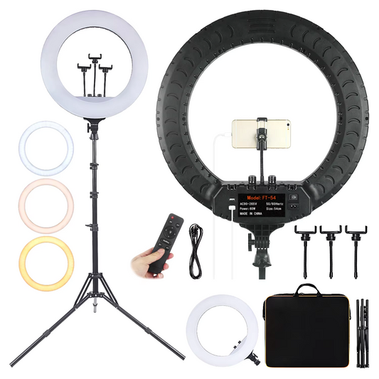 FOSOTO FT-54 21 Inch Led Ring Light Photography lamp Camera Phone Ringlight Makeup Video Ring Lamp With Tripod For Youtube