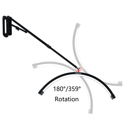 Fosoto Dimmable LED Video Light wall mount half moon light 3200K-5600K Fill light for Beauty Salon Makeup Nail Barbershop