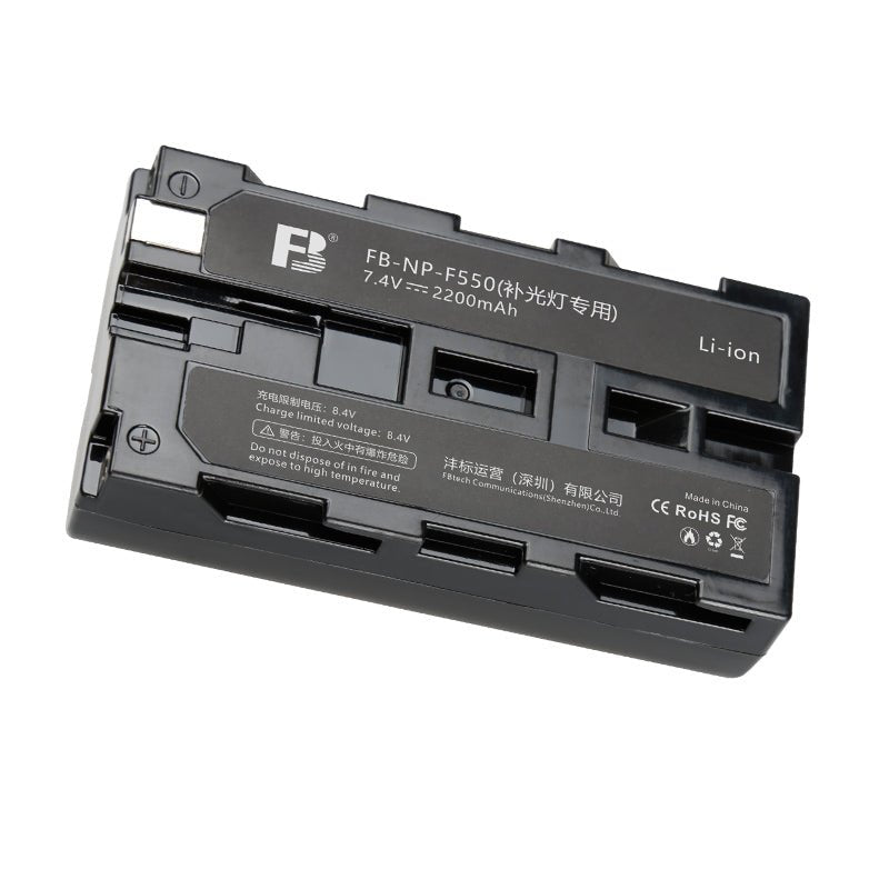 Fosoto FB-NP-F550 Battery Universal Smart Quick Rechargeable Battery For Ring Light lithium-ion Rechargeable Battery+Charger