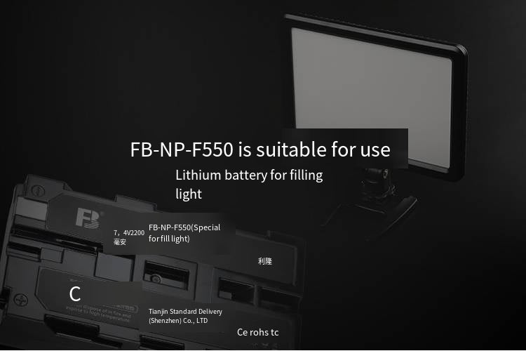 Fosoto FB-NP-F550 Battery Universal Smart Quick Rechargeable Battery For Ring Light lithium-ion Rechargeable Battery+Charger