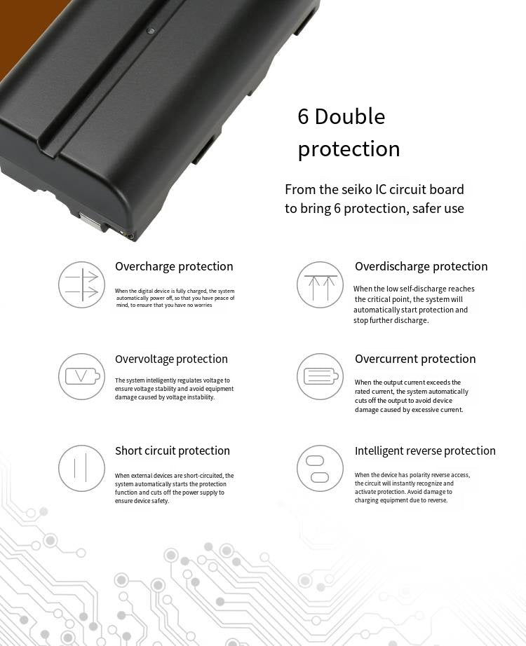 Fosoto FB-NP-F550 Battery Universal Smart Quick Rechargeable Battery For Ring Light lithium-ion Rechargeable Battery+Charger