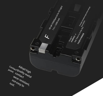 Fosoto FB - NP - F550 Battery Universal Smart Quick Rechargeable Battery For Ring Light lithium - ion Rechargeable Battery+Charger - FOSOTOFosoto FB - NP - F550 Battery Universal Smart Quick Rechargeable Battery For Ring Light lithium - ion Rechargeable Battery+Charger