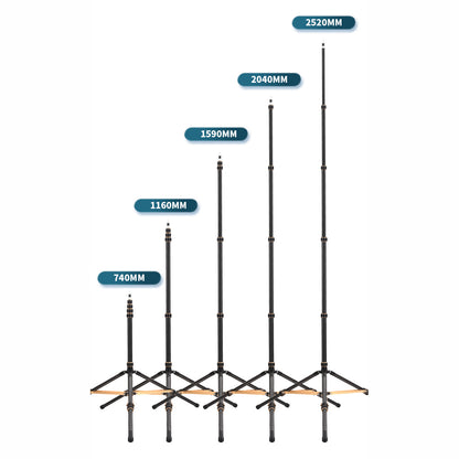Fosoto SL285 Carbon FiberLed Light Tripod Stand 2.5m Head Softbox For Photo Studio Photographic Lighting Flash LED Light - FOSOTOFosoto SL285 Carbon FiberLed Light Tripod Stand 2.5m Head Softbox For Photo Studio Photographic Lighting Flash LED Light