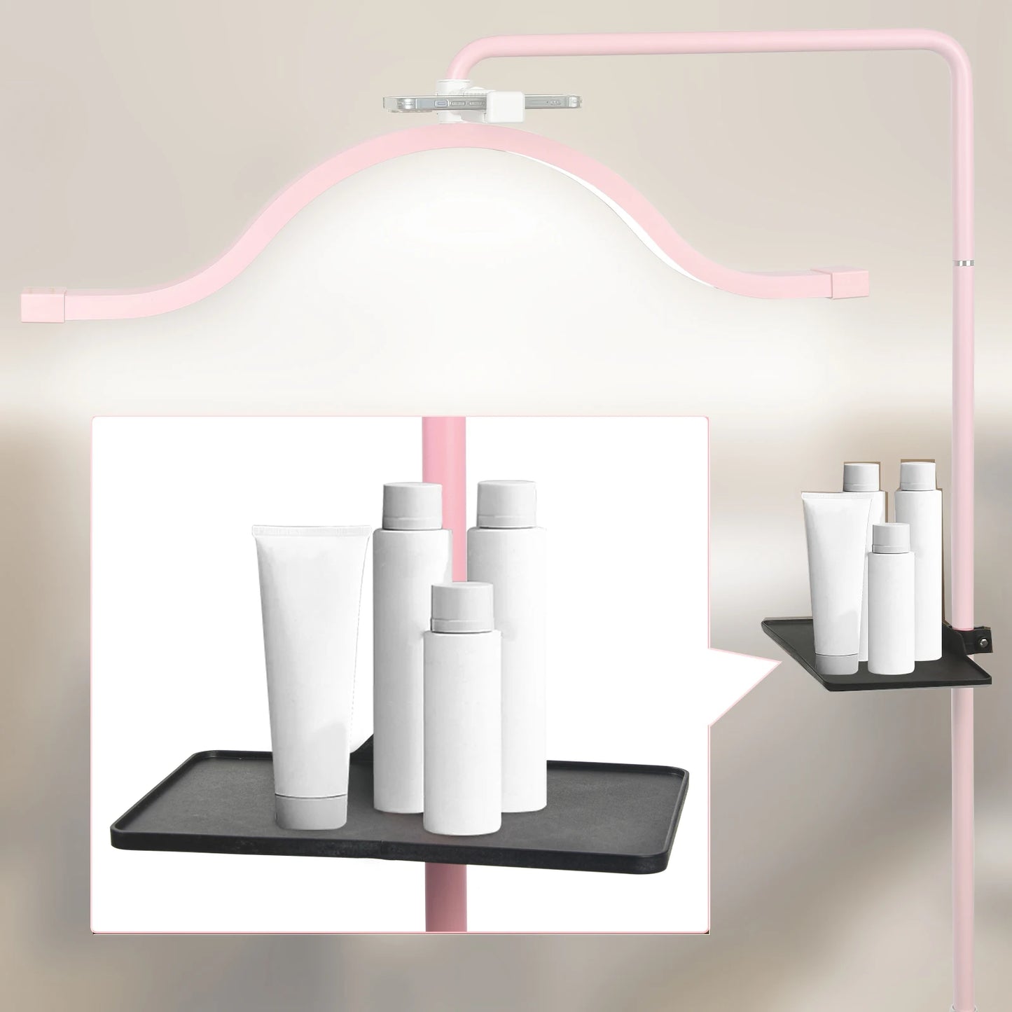 Universal Sound Card Stable Tray Plastic Platform For Eyelash Makeup Cosmetic Live streaming Tray On Tripod Microphone Holder